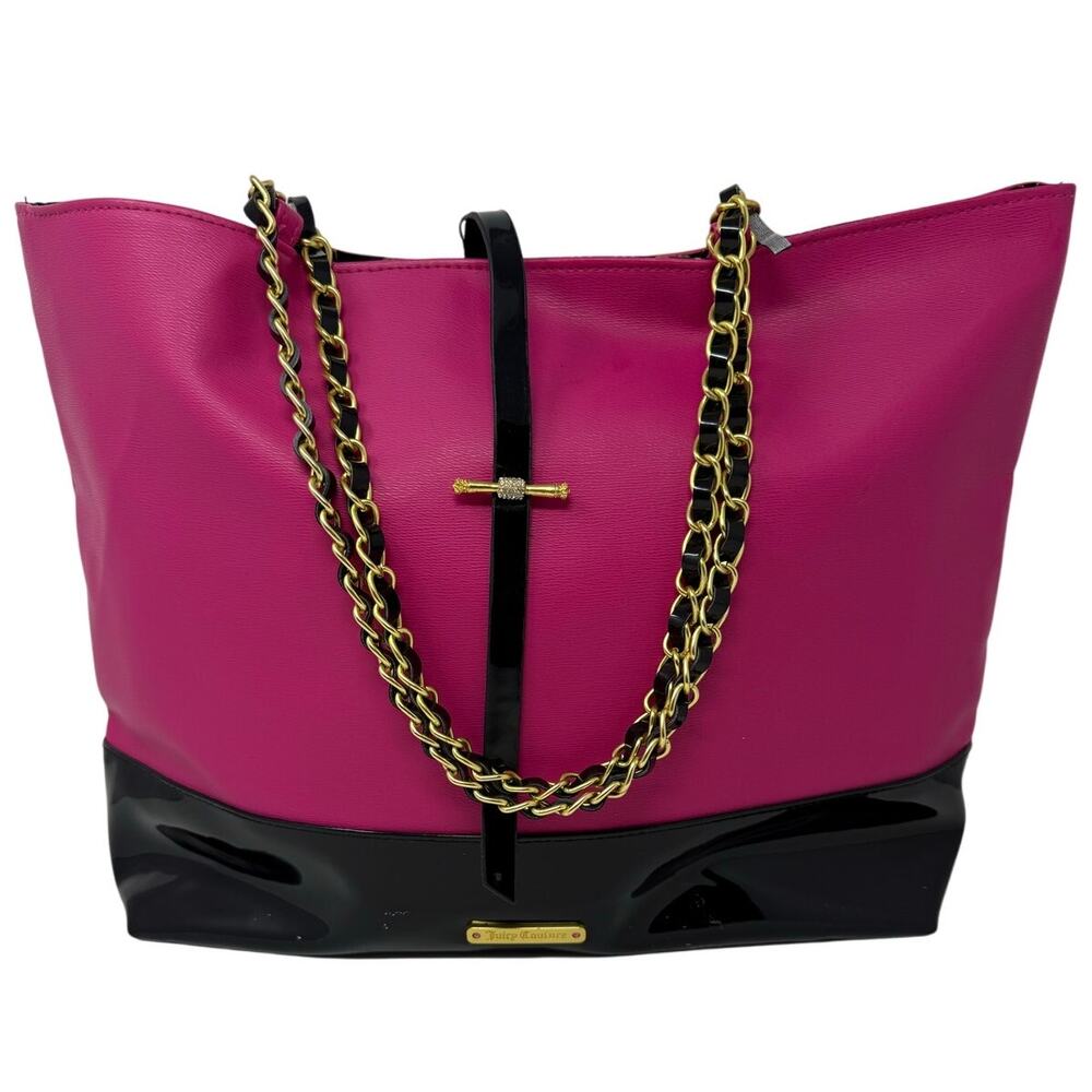 Stylish Pink and Black Tote Bag